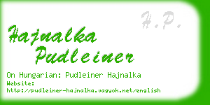 hajnalka pudleiner business card